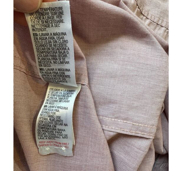 QUIKSILVER Modern Fit;  Long sleeve, button down, shirt, size Medium, Light Red - Picture 9 of 10